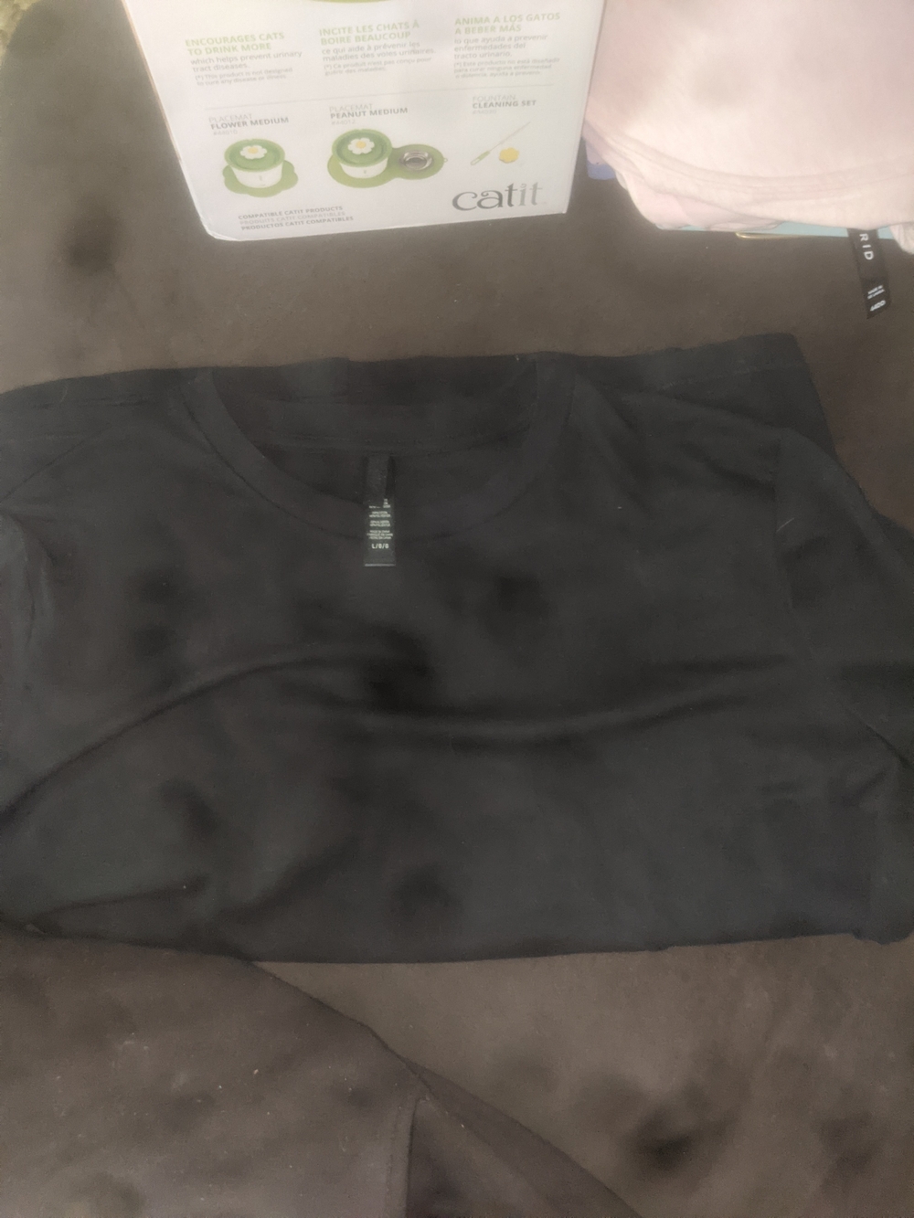 Skims Size Large Black Crew Tee